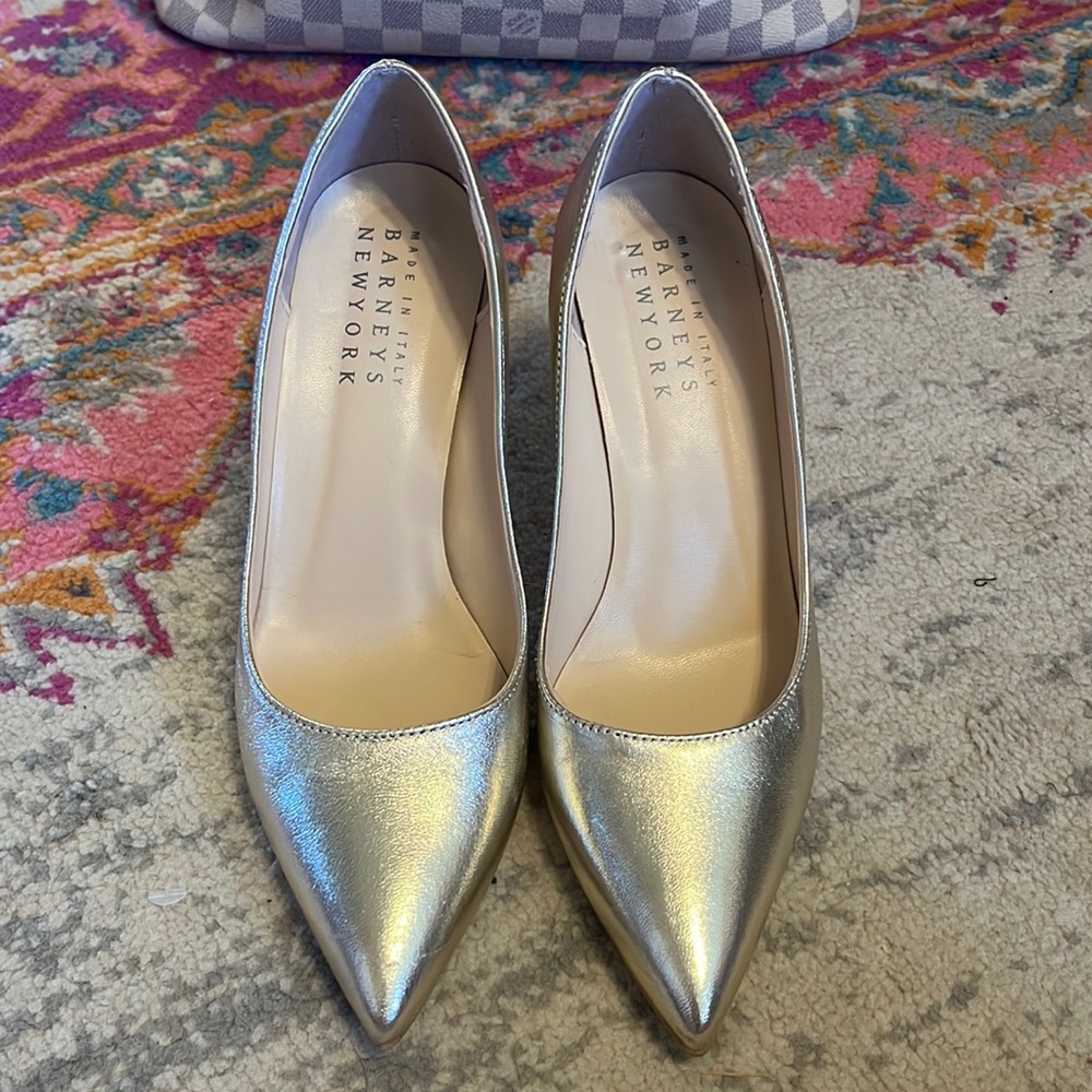 Barney’s New York Gold Pumps